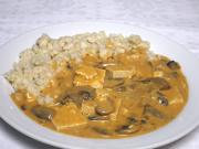 Tofu-žampiónová omáčka