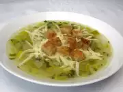 Pórková polévka se sýrem