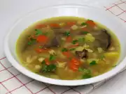 Zeleninová polévka s houbami