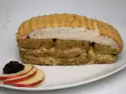 Jablečná celozrnná žemlovka se skořicovým sněhem