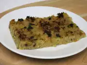 Bramborová placka s cibulí a medvědím česnekem