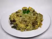 Knedlík s vejcem a žampiony